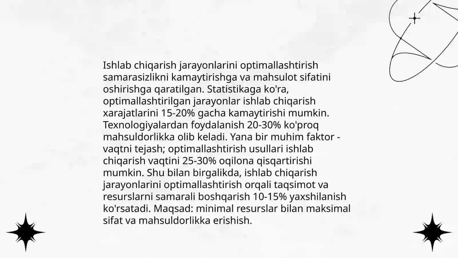 Ishlab chiqarish samaradorligini boshqarish 3