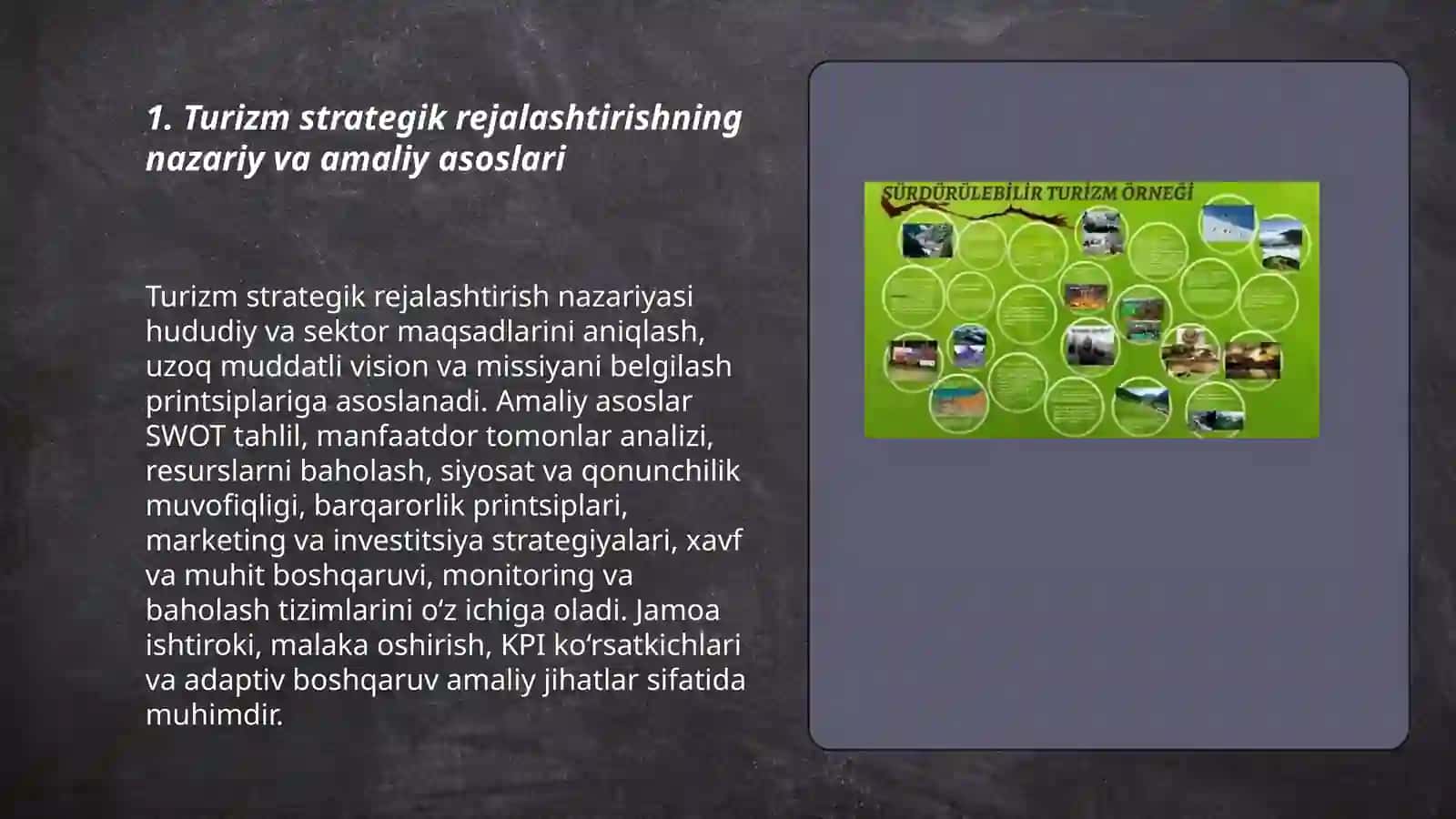 Turizmda strategik rejalashtirish va barqaror rivojlanish strategiyalari 3