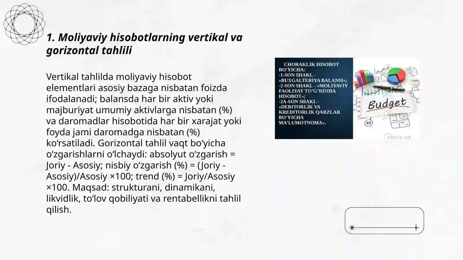 Korxonalarning moliyaviy natijalar tahlili 3