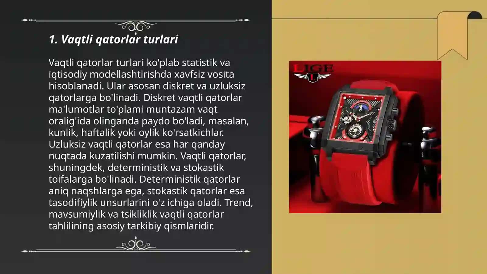 Vaqtli qatorlar 3