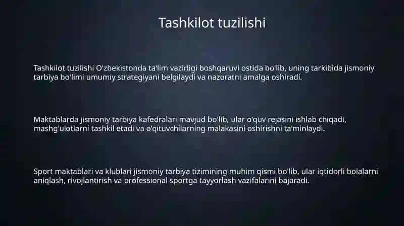 Jismoniy tarbiya tizimining asosiy bog'inlari 3