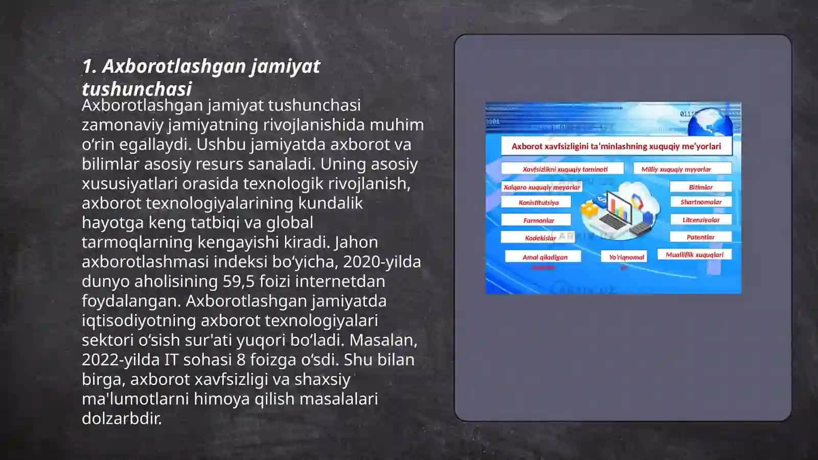 Axborotlashtirish jarayoni, jamiyat va taʼlimni axborotlashtirish 3