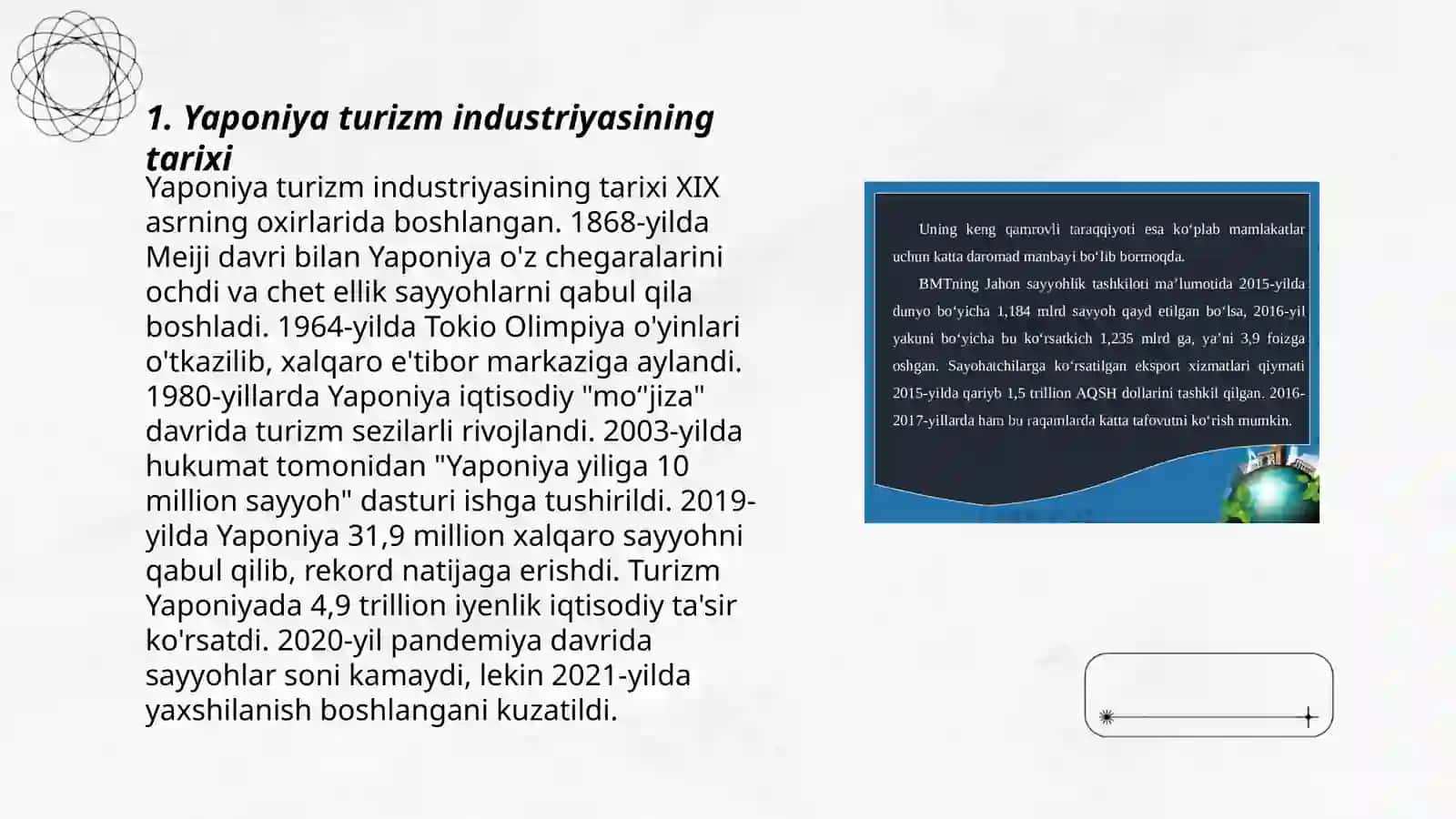 Yaponiya davlatida turizm va uning istiqbollari 3