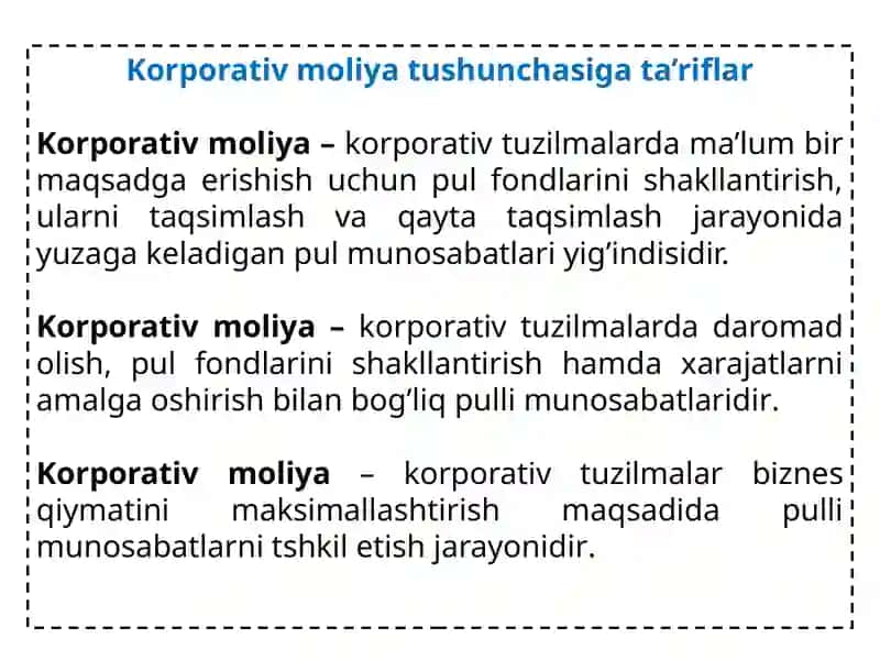 Korporativ Moliyaning Iqtisodiy Mazmuni 3