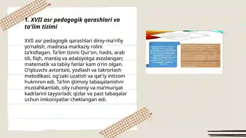 XVII-XX ASR PEDAGOGIK FIKRLAR RIVOJI 3