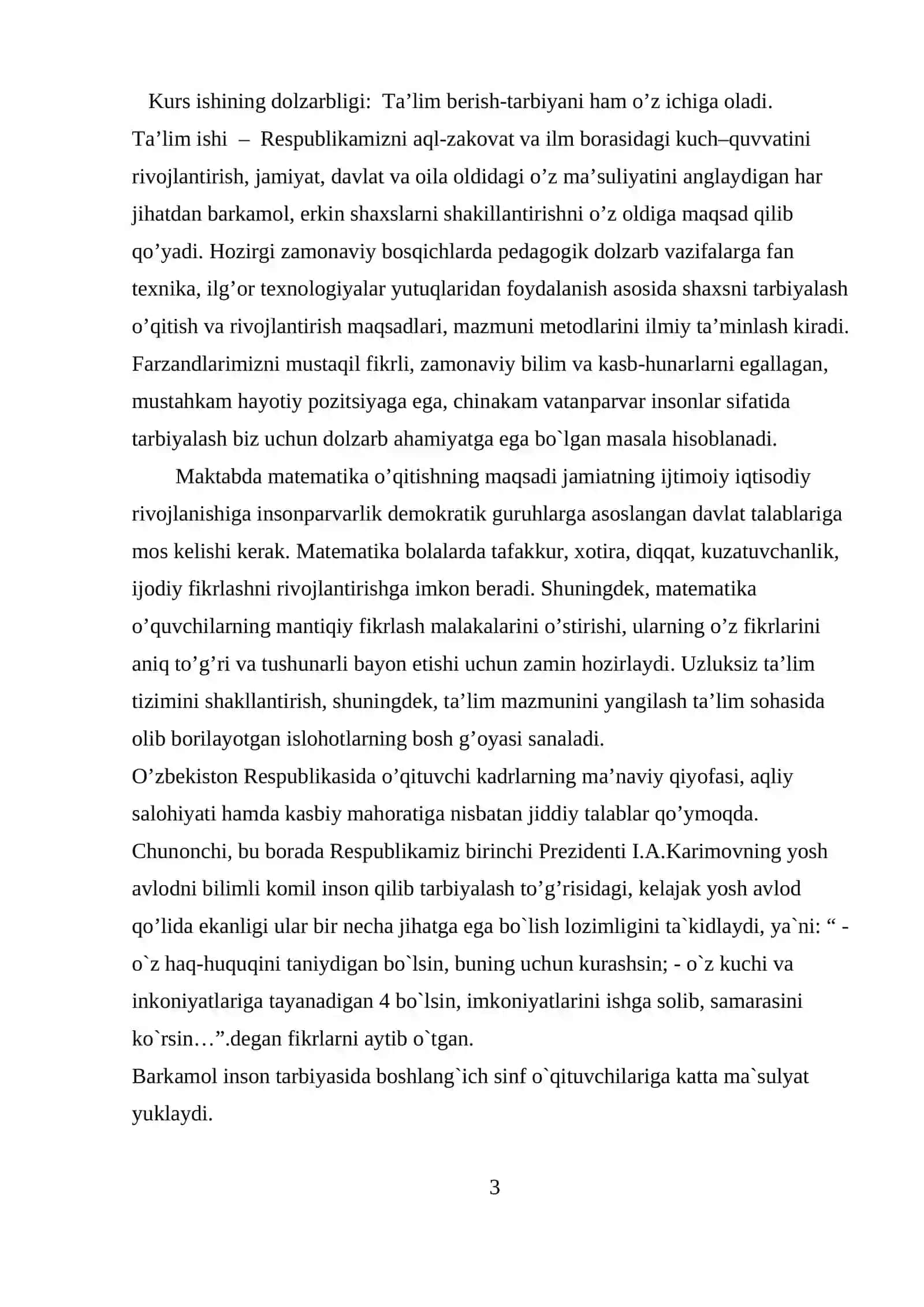 Miqdorlarni o'lchash, o'lchov birliklarining turlari orasidagi bog'liqlar va ular ustida amallar bajarishga o'rgatish metodikasi 3