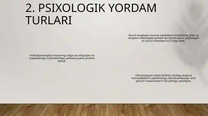 Psixologik Yordam Tushunchasi Va Turlari 3