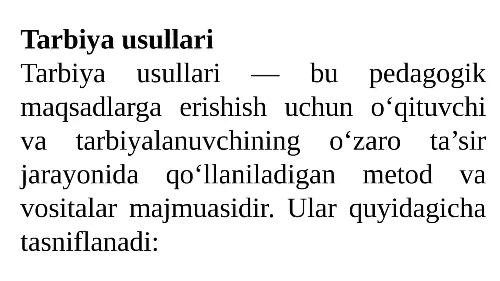 Tarbiya usullari va shakillari 3