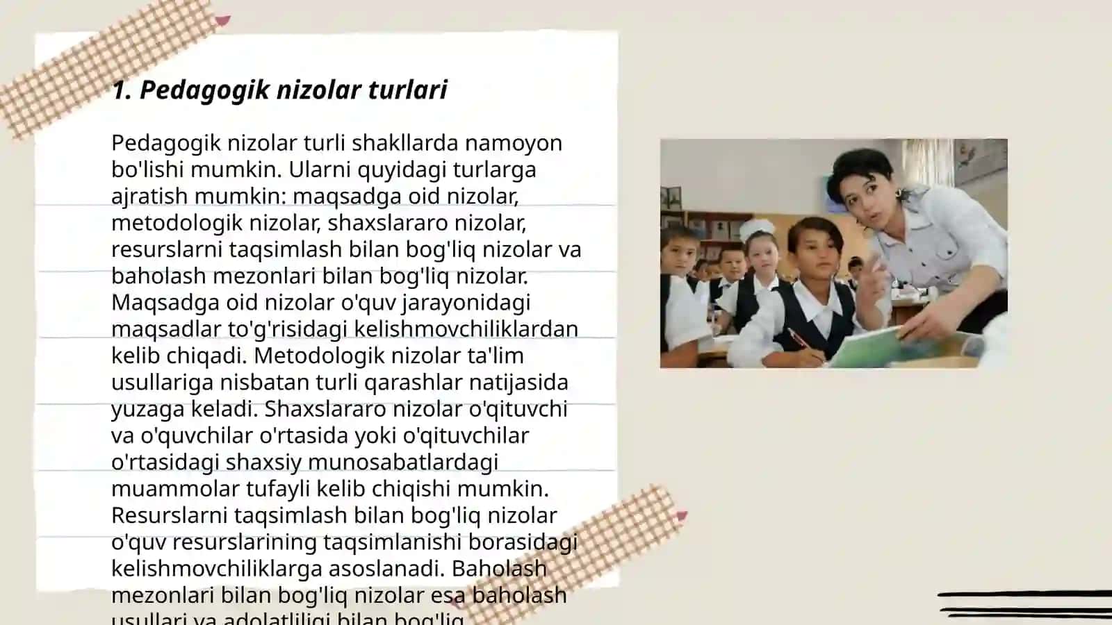 Pedagogik nizolar va ziddiyatlar 3