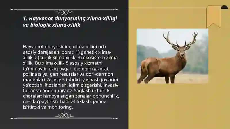 Hayvonot dunyosi va ularni muhofaza qilish 3
