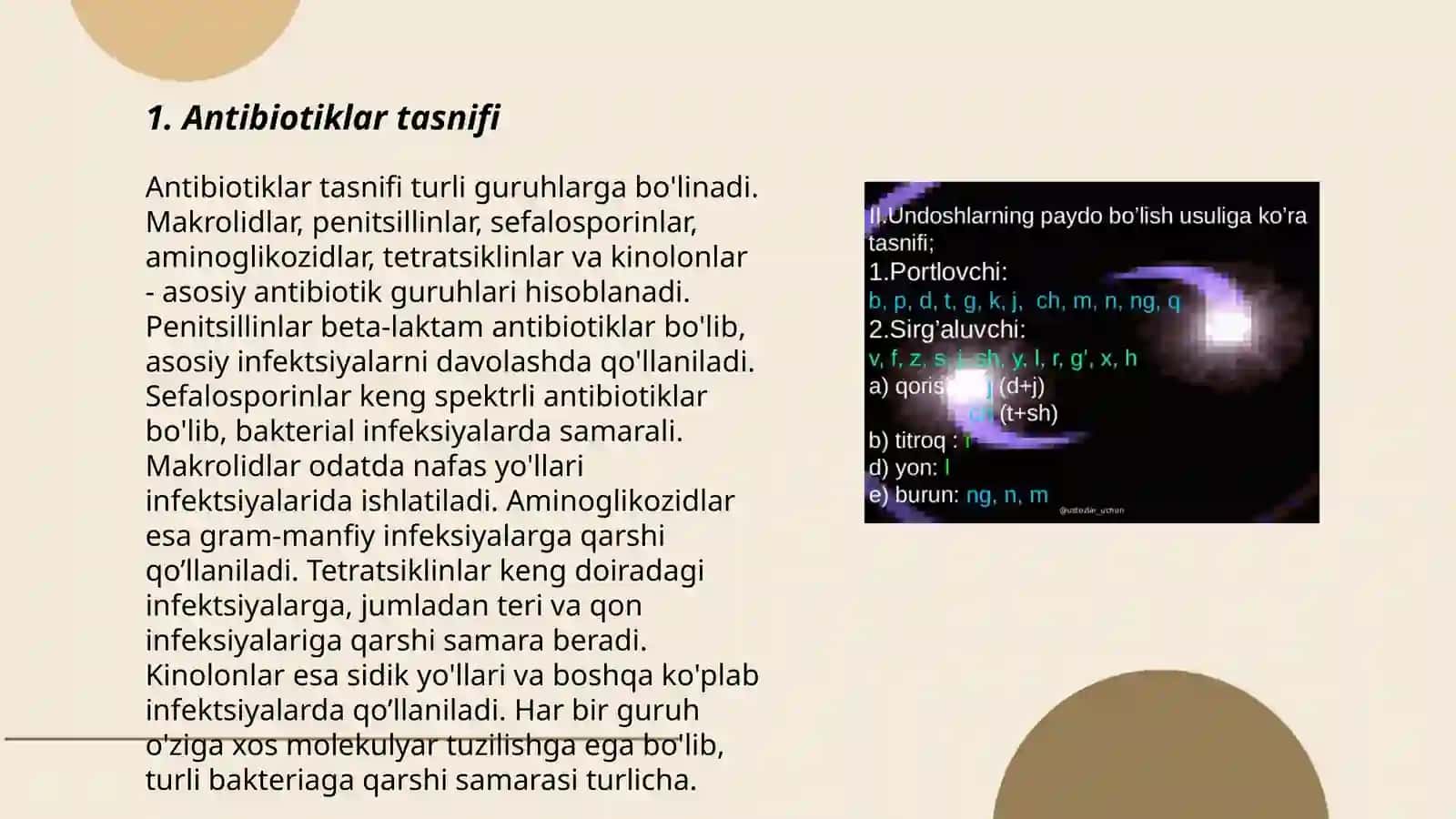 Antibiotik tasnifi, xossalari va tibbiyotda qo'llanilishi 3