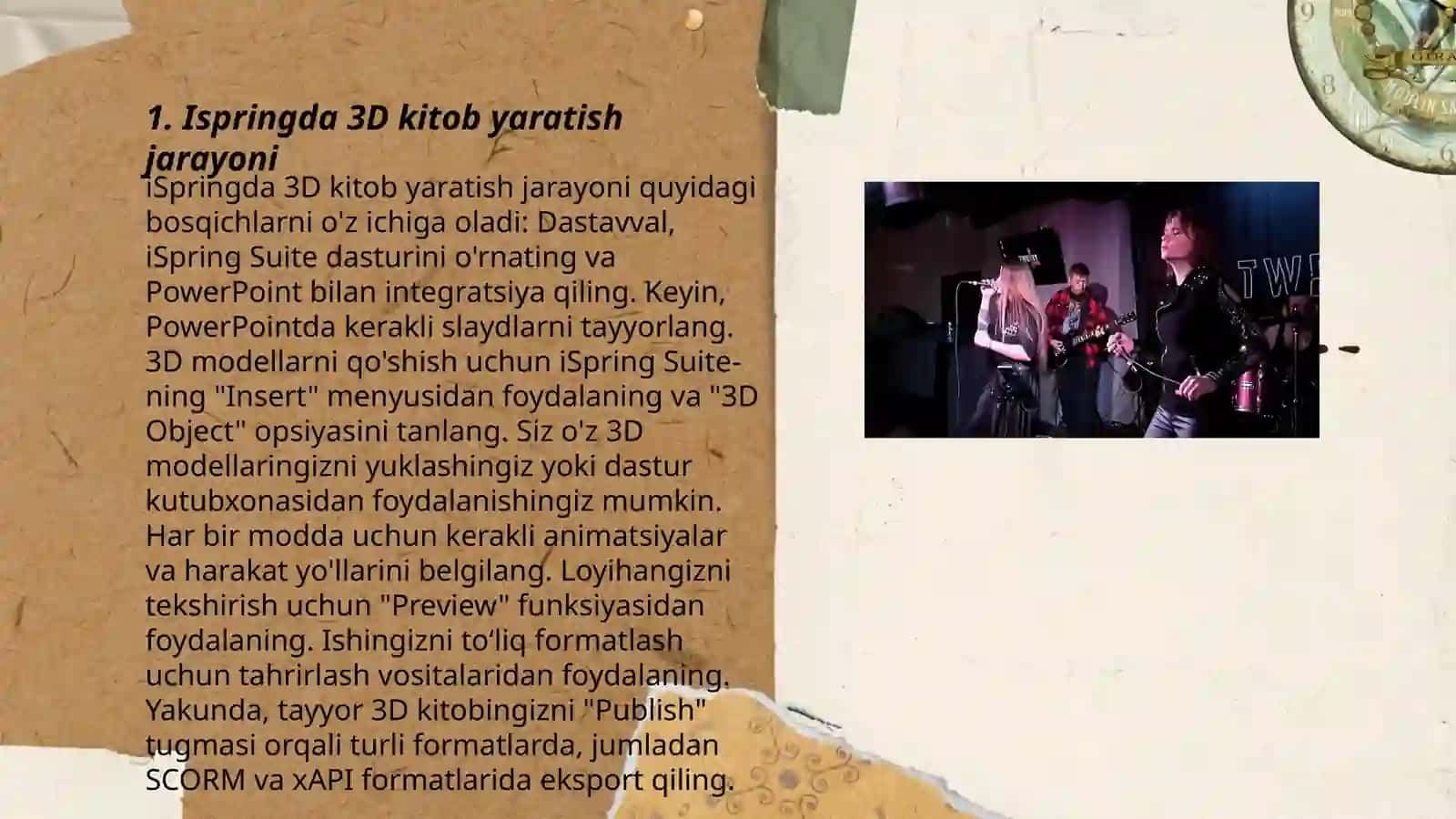 Ispringda 3D kitob yaratish 3