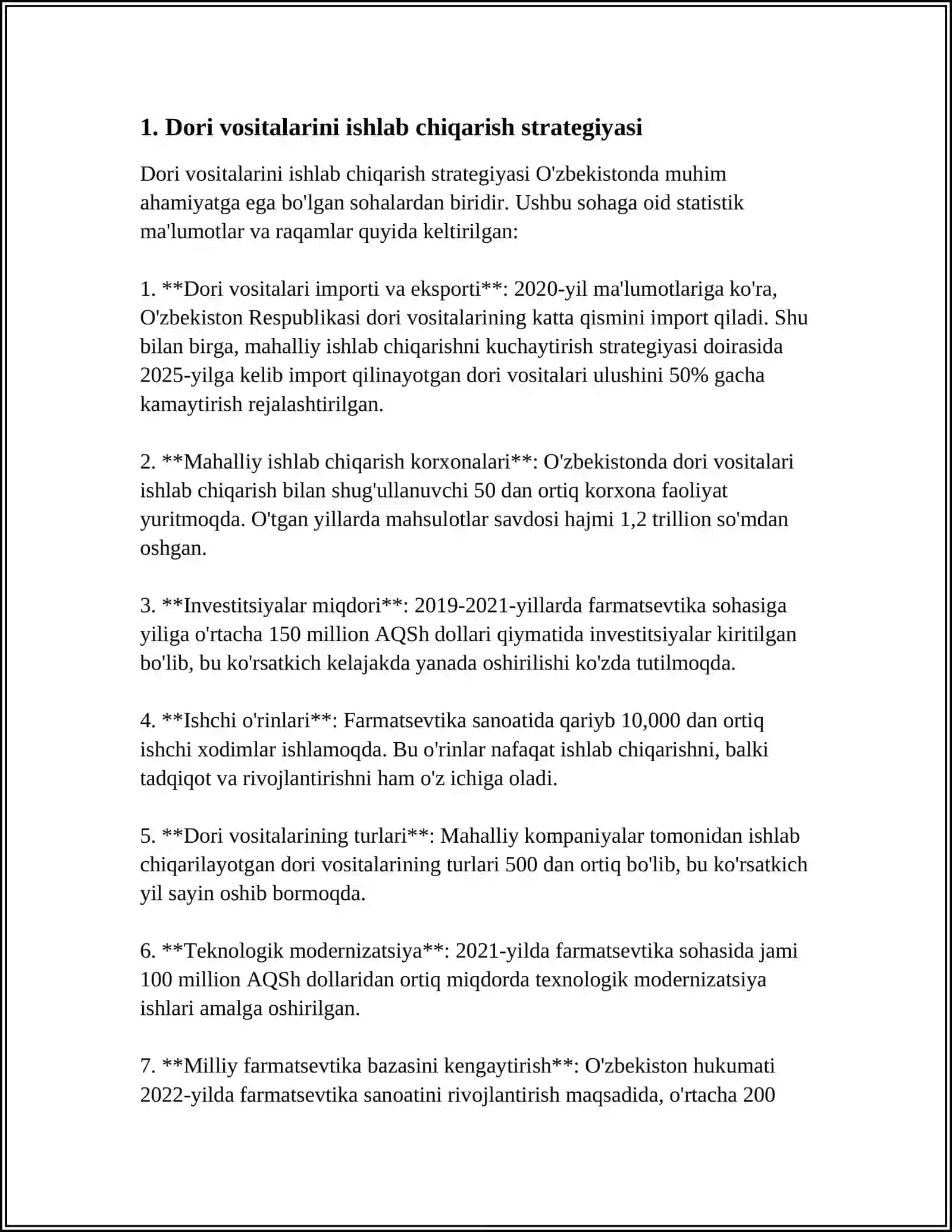 FARMATSEVTIKA FAOLIYATINI STRATEGIK REJALASHTIRISH 3