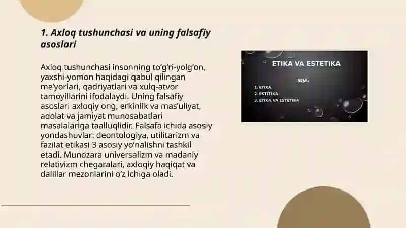 Etika estetika falsafa faniga oid tushunchalar 3