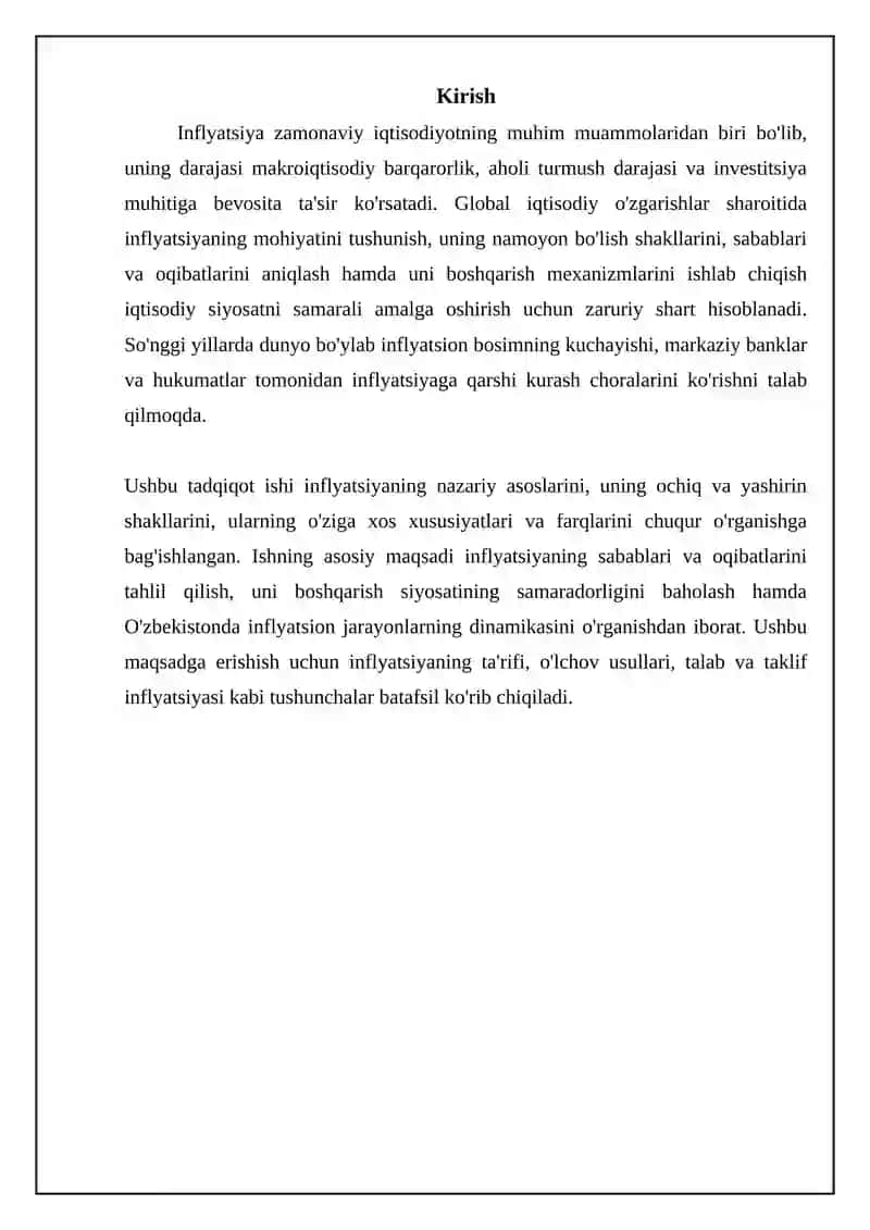 Inflyatsiya: Ta'rif, Turlari va O'lchov Usullari 3