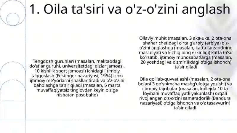 Sotsial ta'sirlarning shaxs tomonidan anglanishi va shaxsning " Men" obrazi 3