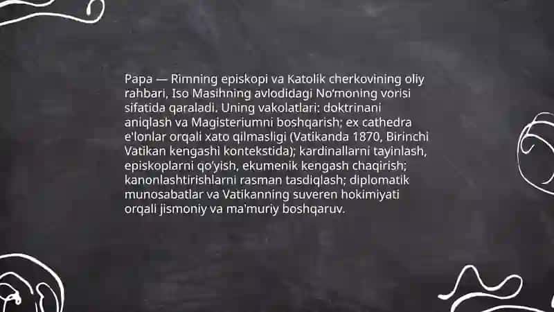 Katolikda diniy rutbalar iyararxiyasi 3