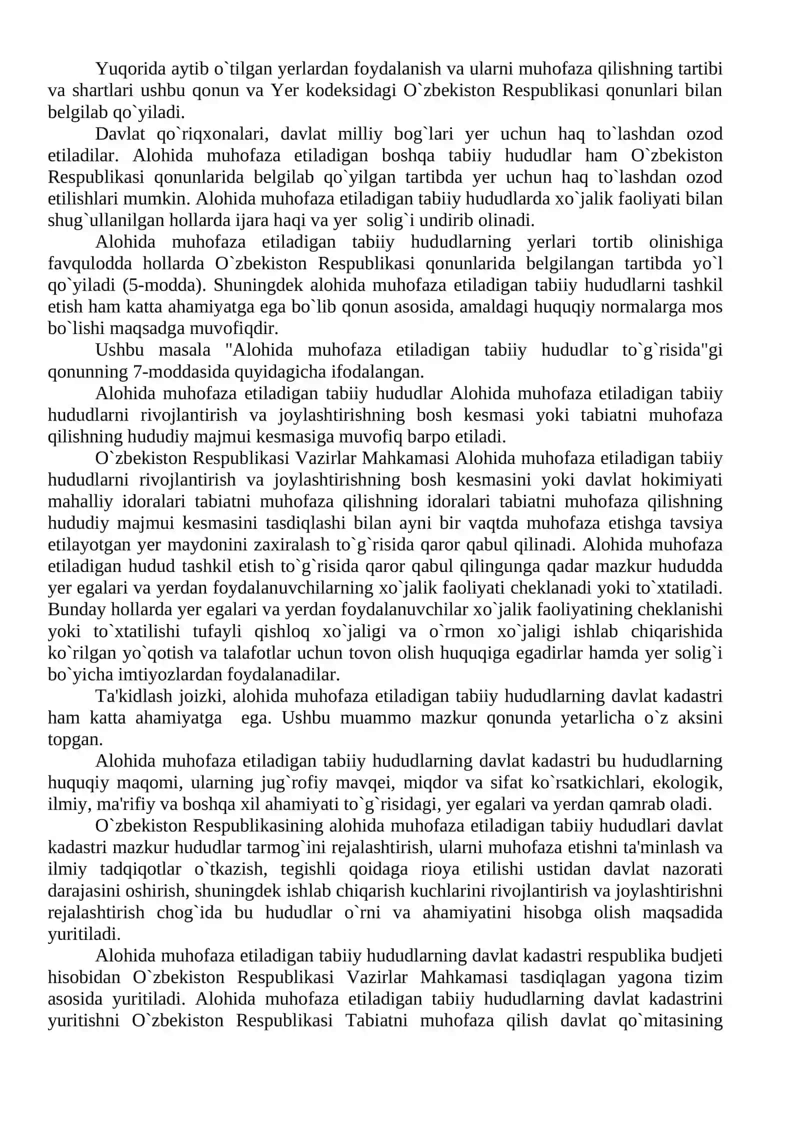 Alohida muhofaza etiladigan tabiiy hududlarning huquqiy holati 3