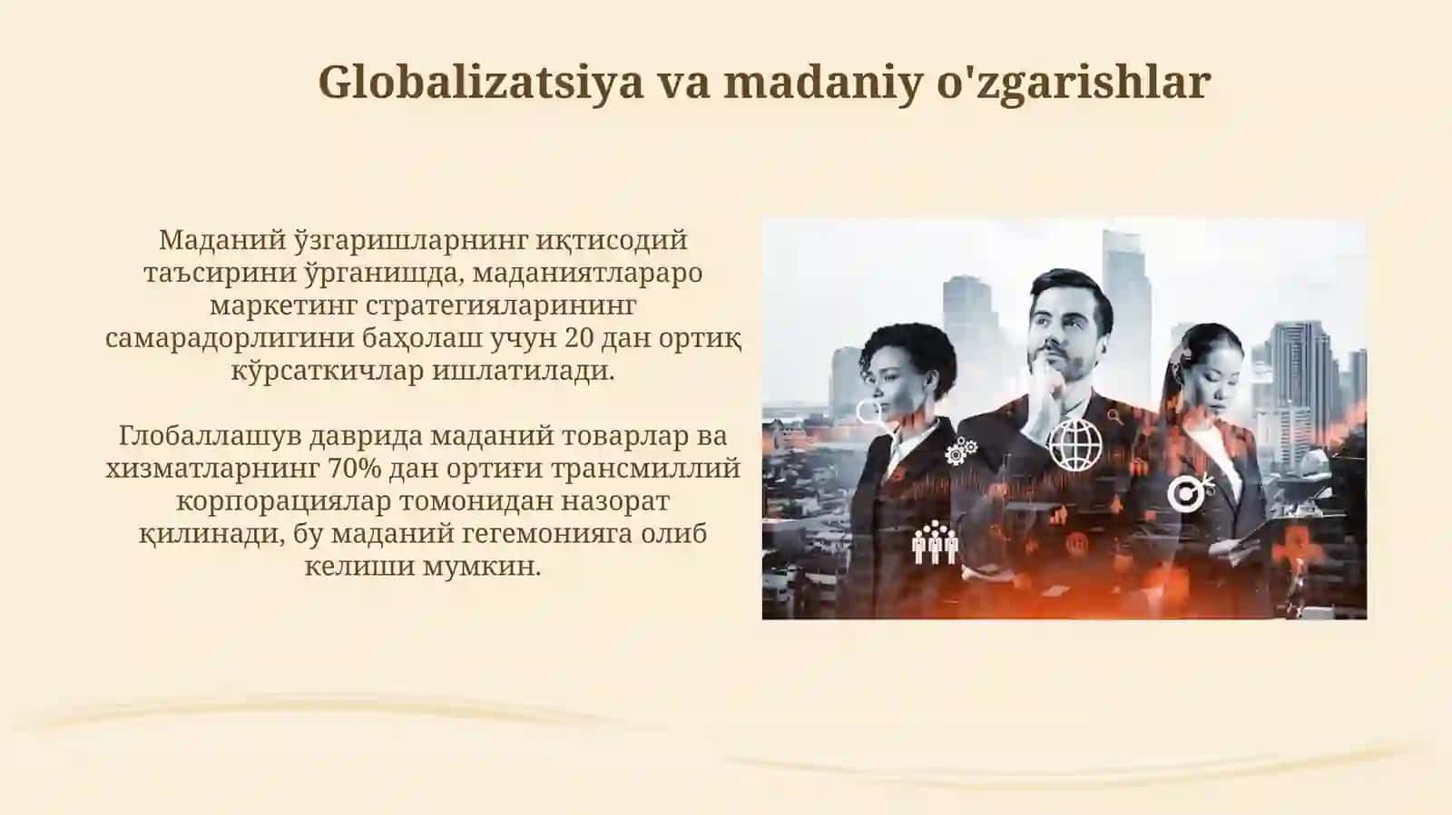 Inson madaniyati va iatisodiyoti,dunyoqarashi 3