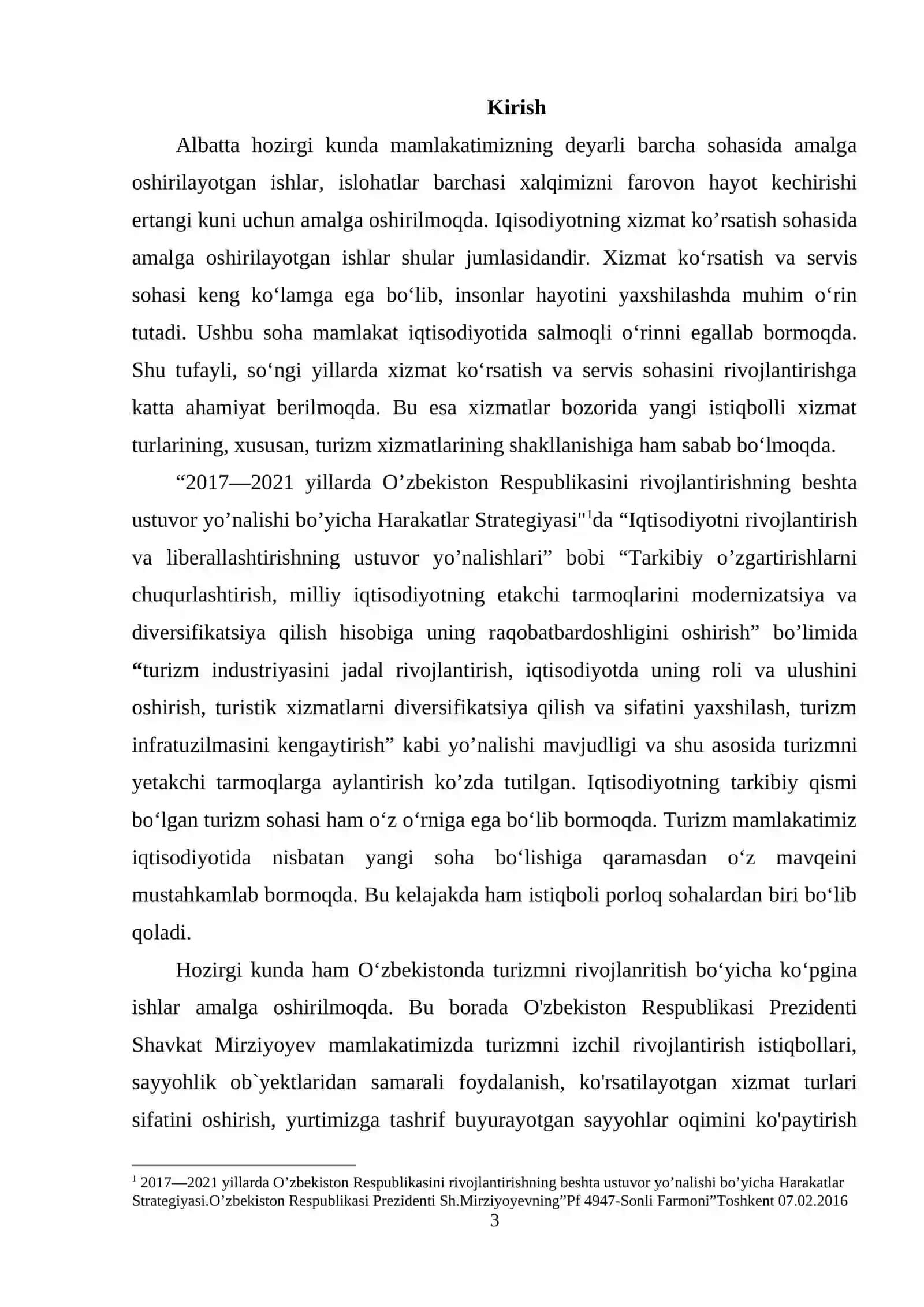 “Mintaqaviy Turizm” fanidan yozgan 3