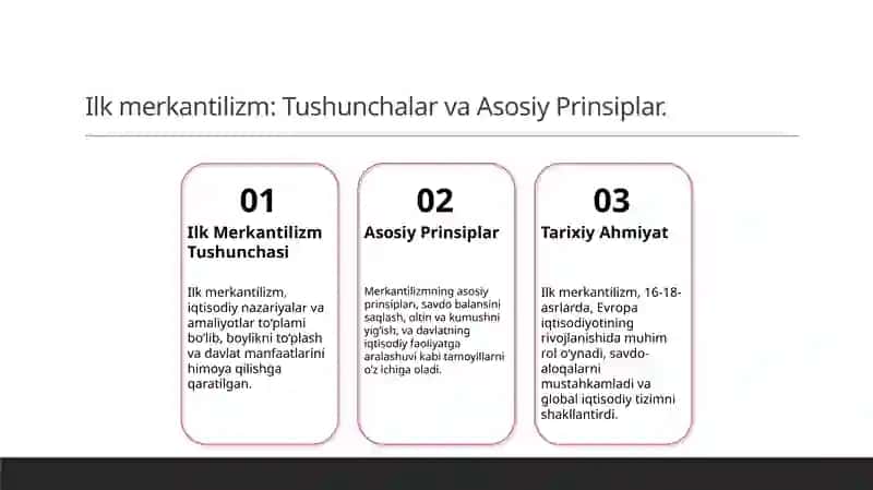 Ilk merkantilizm tushunchalari 3