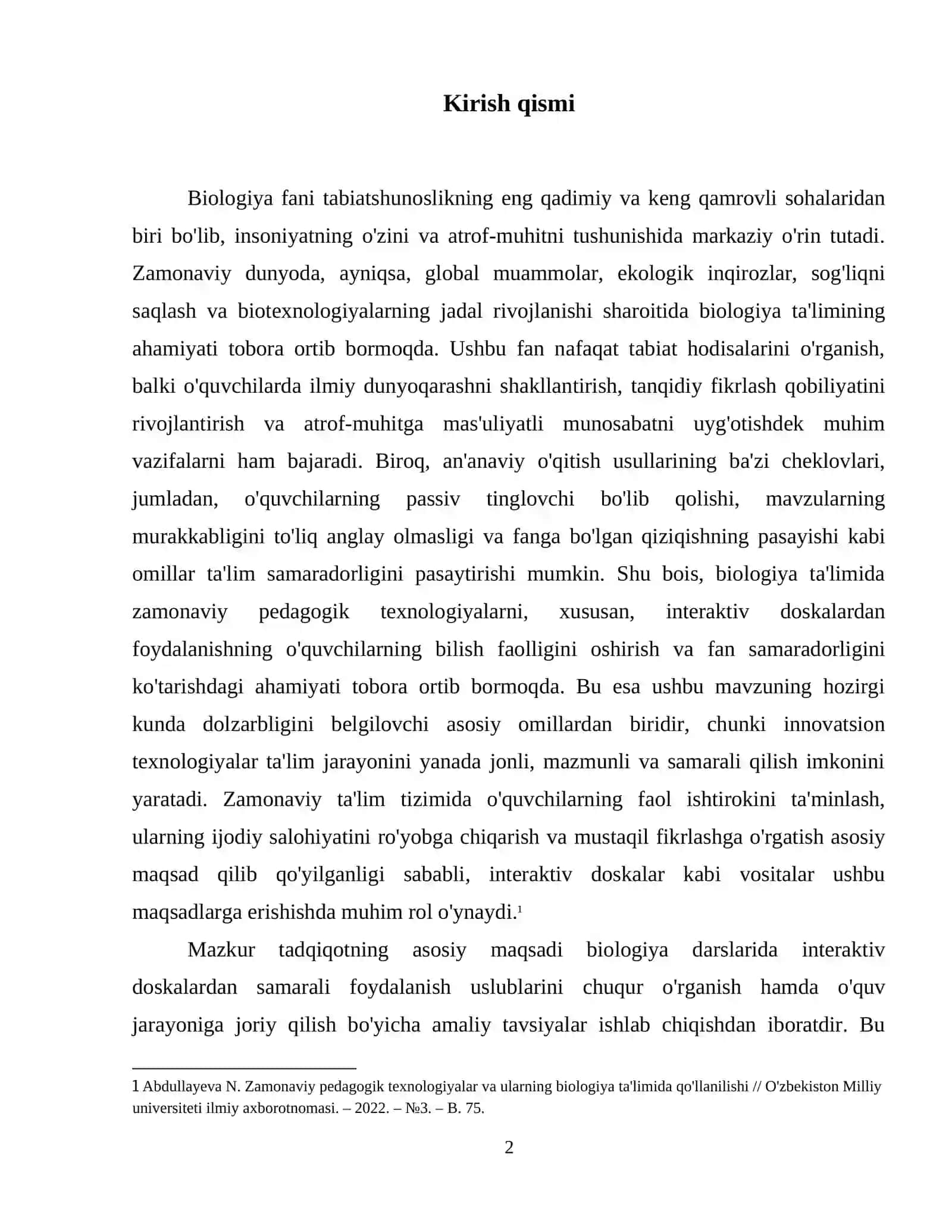Biologiya oʻqitishda interaktiv doskalardan foydalanish 3