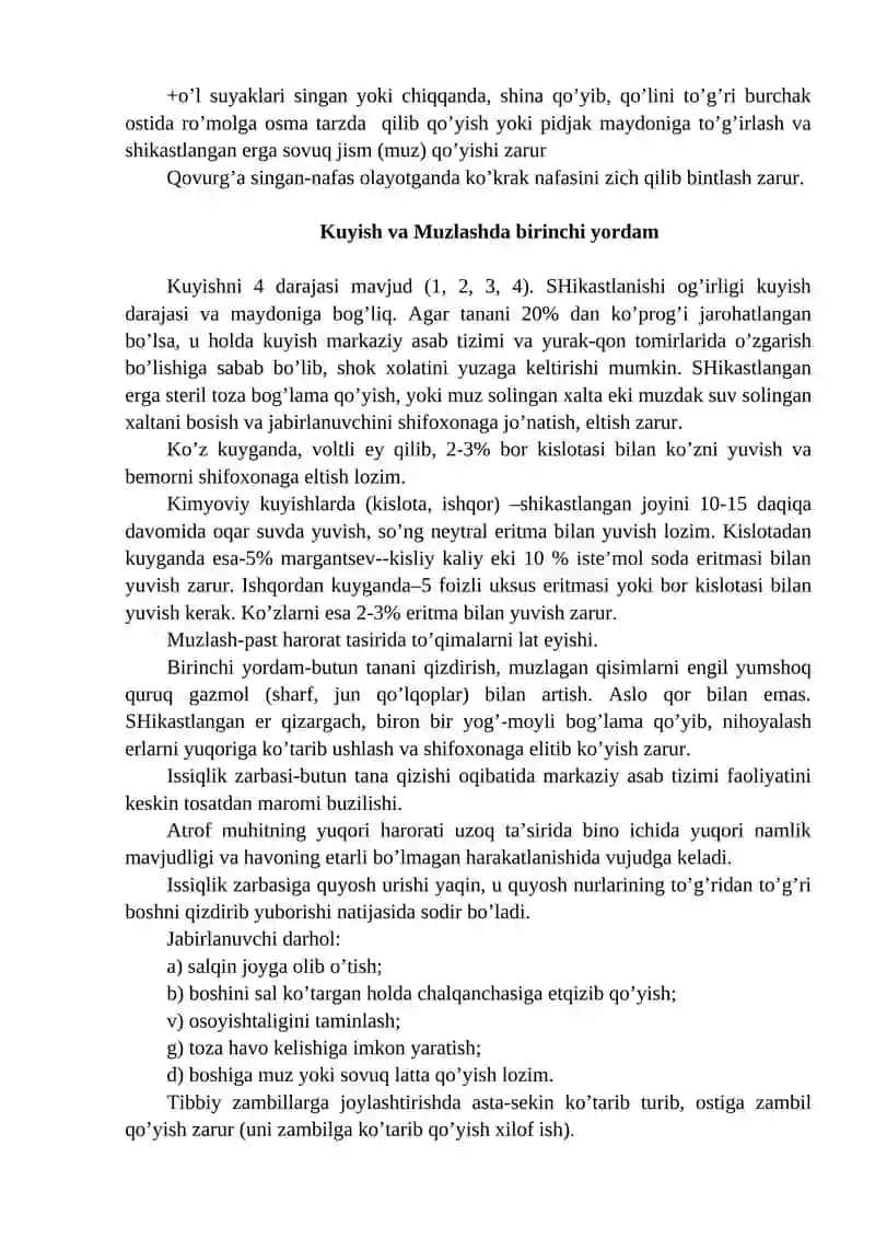 BIRINCHI TIBBIY YORDAM KOʻRSATISH ASOSLARI 3