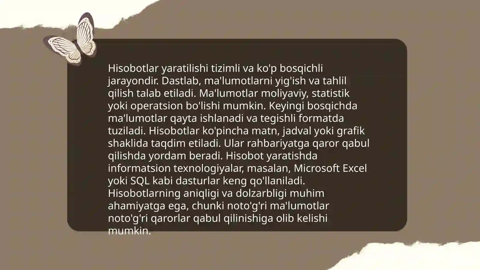 “1C-buxgalteriya” dasturida hisobotlarni yaratish, ularni chiqarib olish va hisobot oyini yopish 3