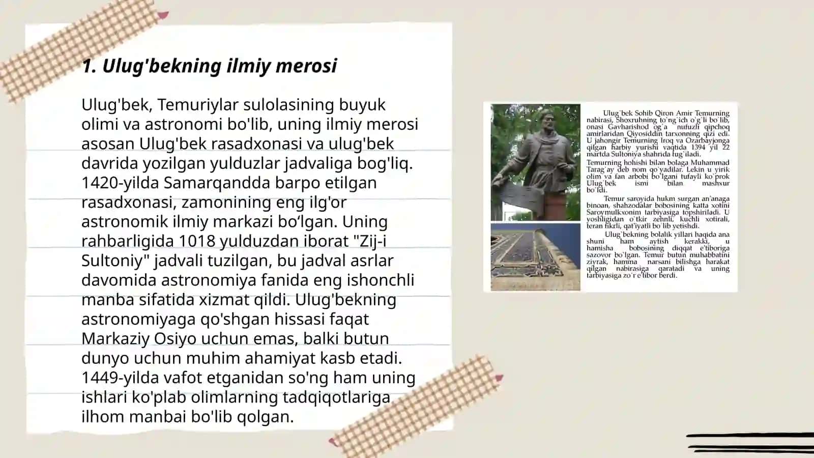 Ulug'bek xazinasi kitobi xulosa 3
