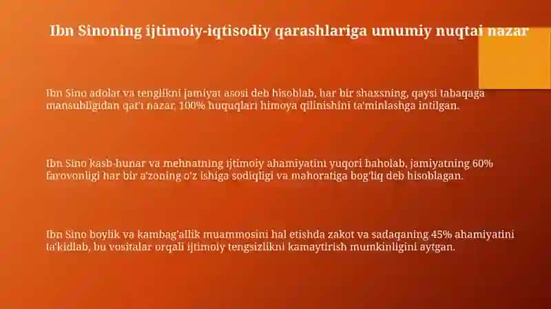 Ibn sino asarlarida ijtimoiy iqtisodiy qarashlar 3
