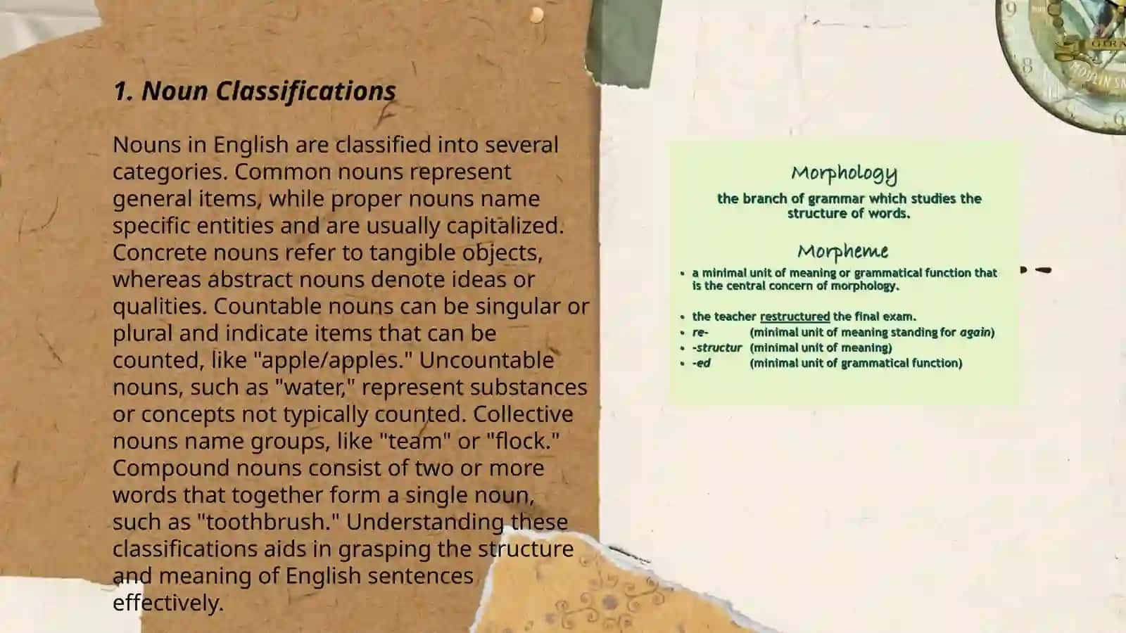 Typology of grammatical categories 3