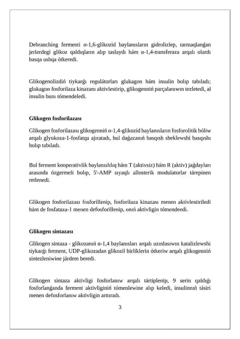 Glikogen metobalizmi 3