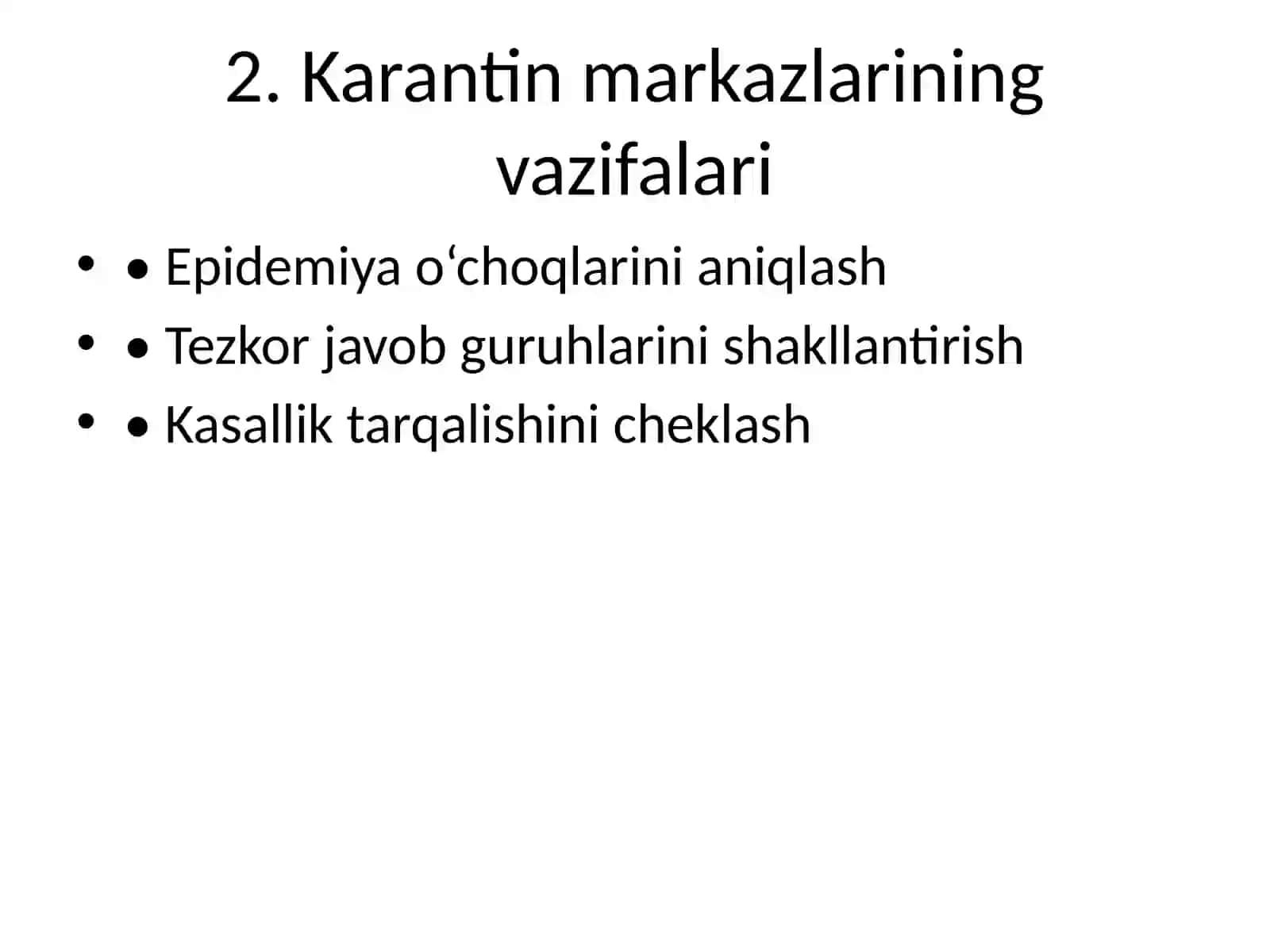 Karantin va O‘ta Xavfli Infeksiyalar 3