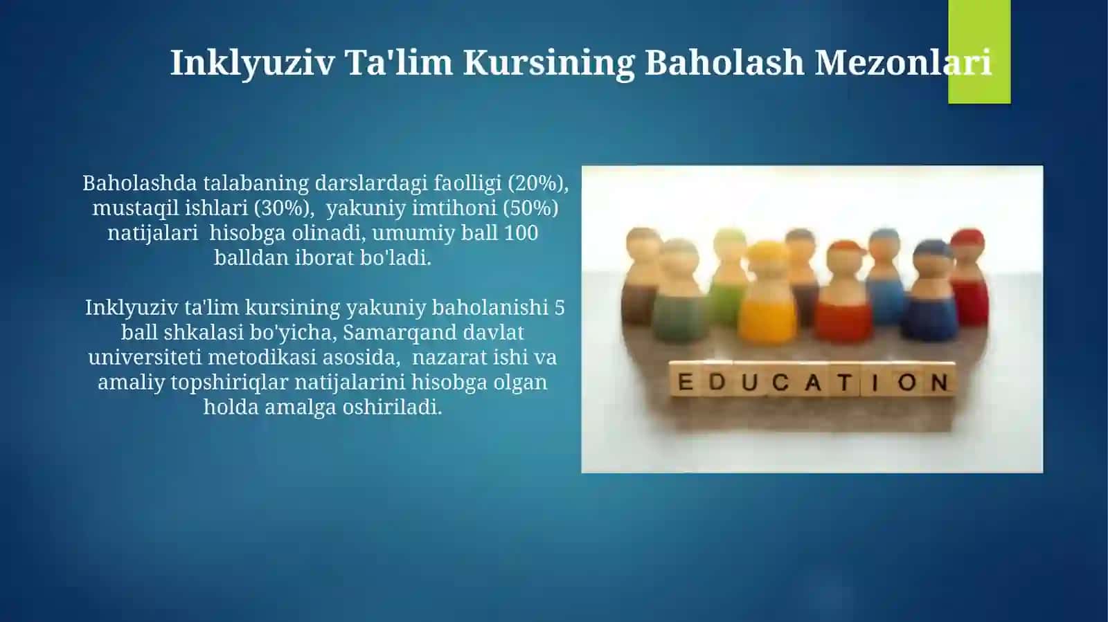 Inklyuziv taʼlim kursining predmeti obyekti tamoyillari maqsad va vazifalari 3
