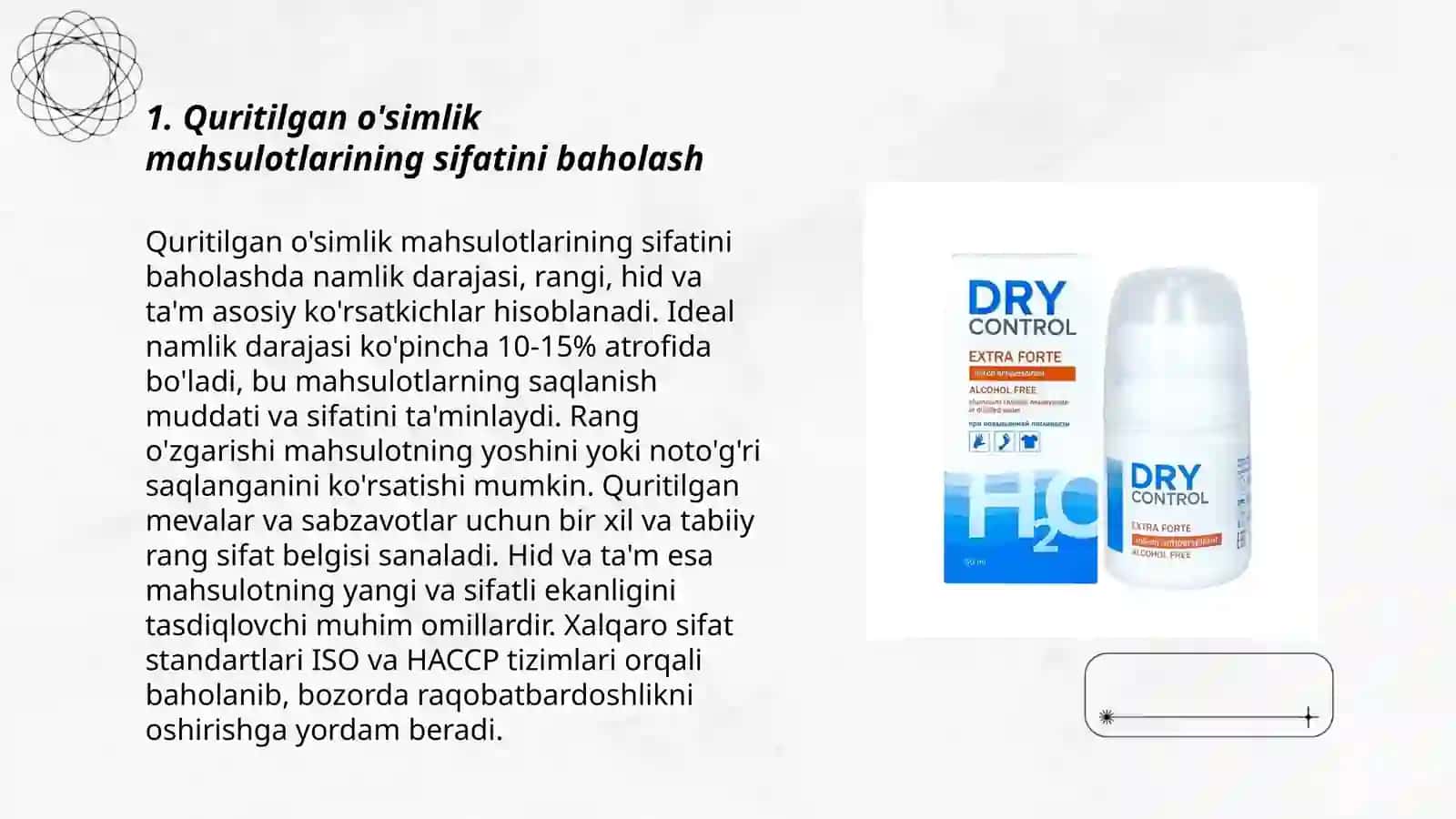 Quritilgan o'simlik mahsulotlari expertizasi 3
