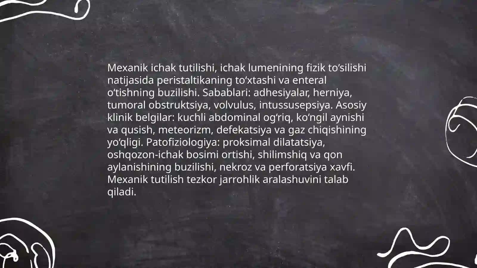 Mexanik ichak tutilishi 3
