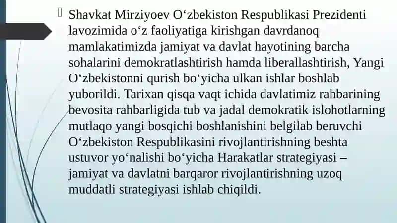 Yangio'zbekistonning taraqqiyot strategiyasi 3