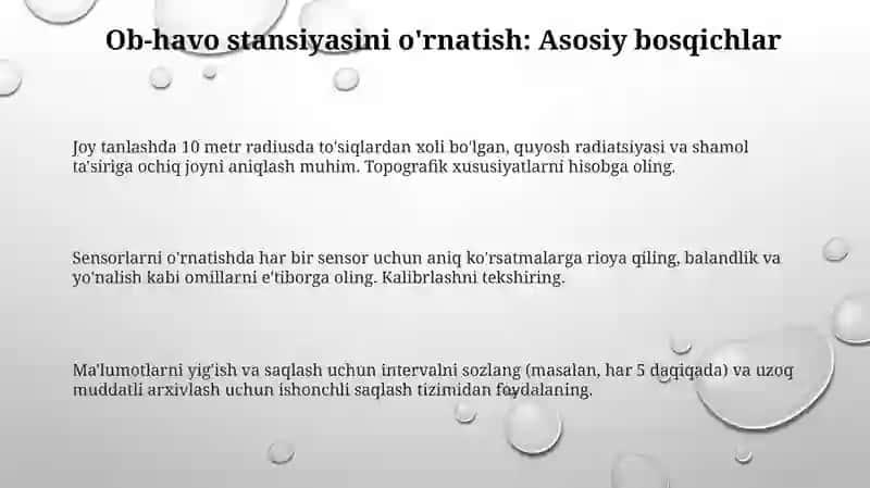 Tabiatda ob havo stansiyasini tashkil etish 3