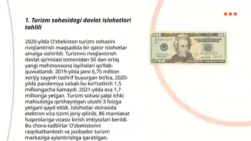 Turizim xizmatlari bozorini rivojlantirishda davlat islohotlari 3