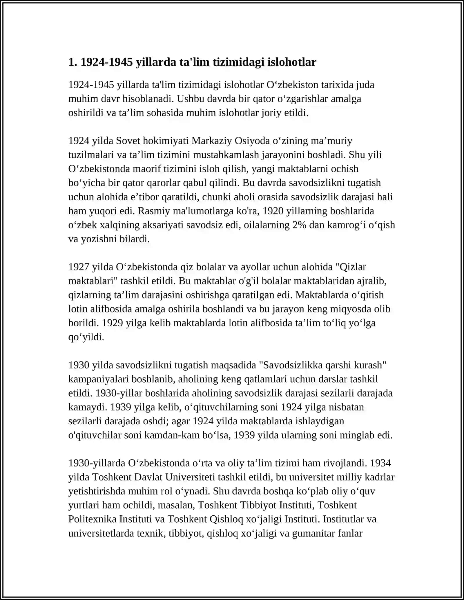 1924-1945 YILLARDA TA'LIM VA PEDOGOGIKA FANI 3