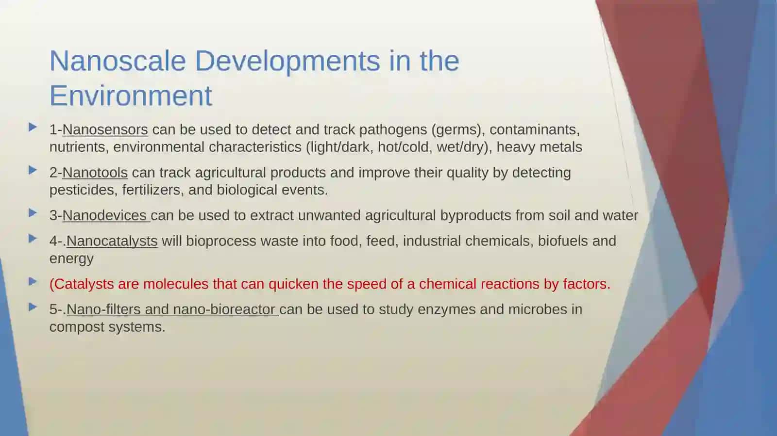 Application of nanotechnology in Environment and Agriculture 3