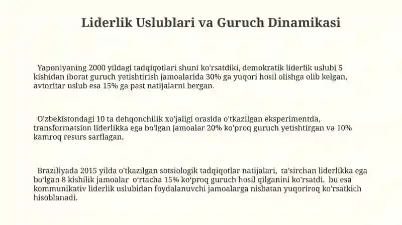 Liderlik Uslublari va Guruch Dinamikasi 3