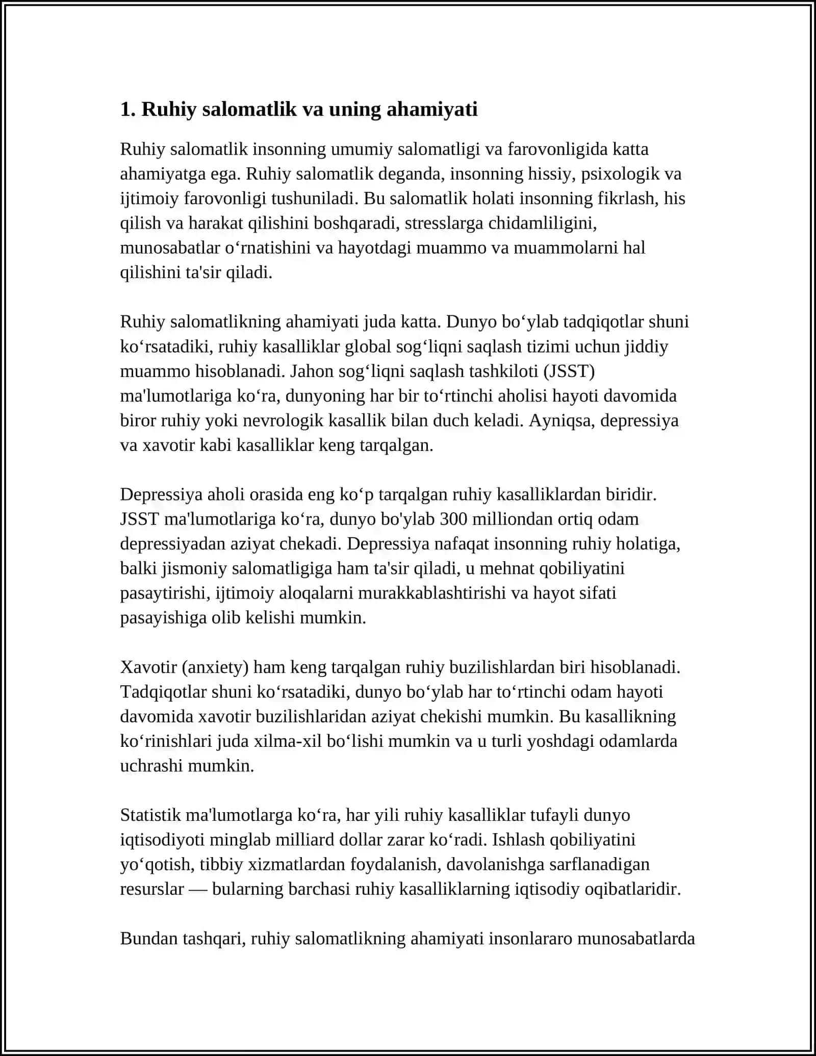 RUHIY FIZIOLOGIK OMILLARGA GIGIYENIK TA’RIF, ORGANIZMGA ULARNING ZARARLI TA’SIRINI OLDINI OLISH TADBIRLARI 3