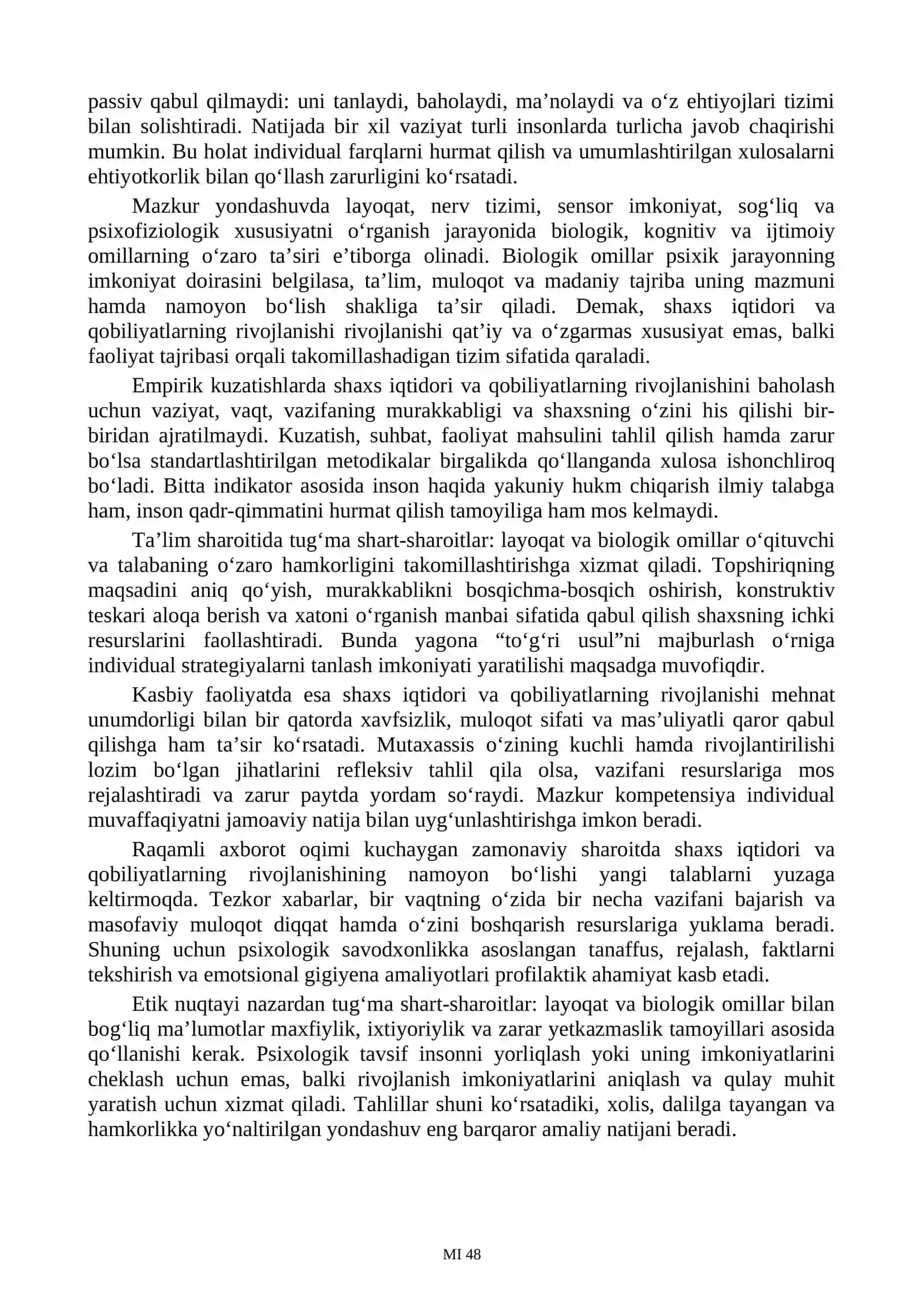 Shaxs iqtidori. Qobiliyatlardagi tug‘ma va orttirilgan sifatlar 3