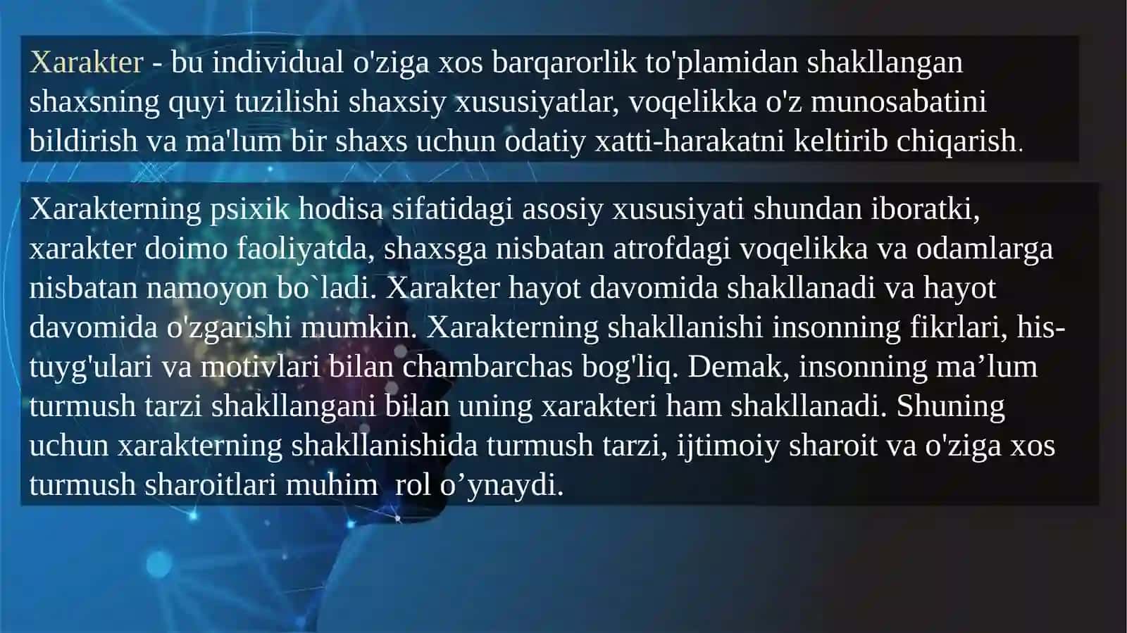 Xaraktersifatlarinieksperimentalusullaryordamidatadqiqqilish 3