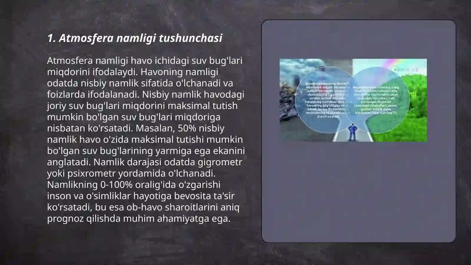 Atmosferada namlik aylanish 3
