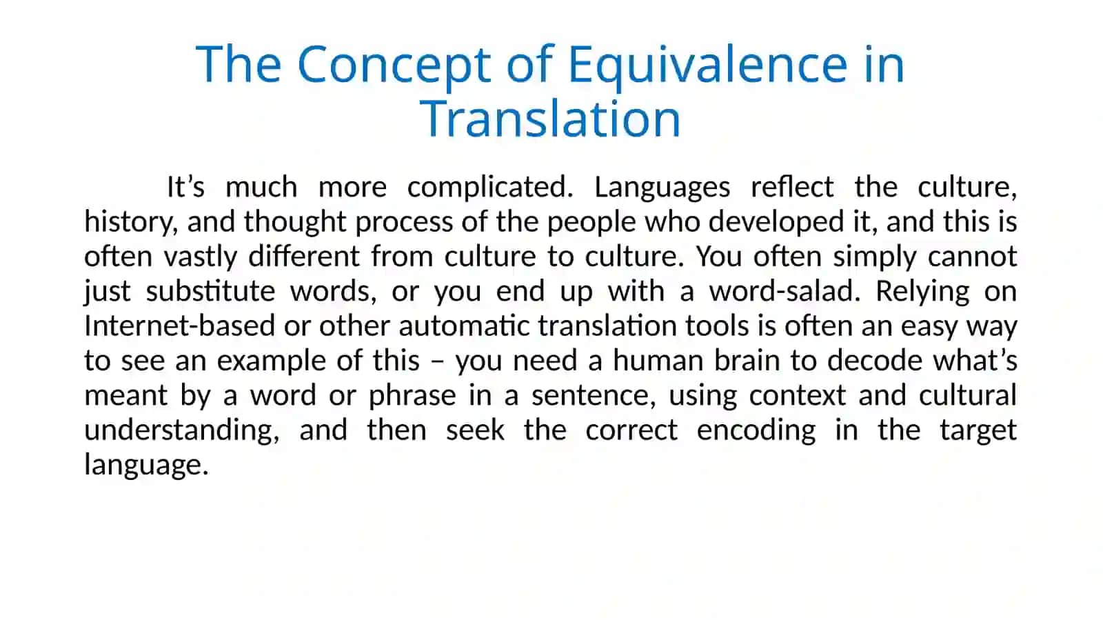 LEVELS OF EQUIVALENCE IN TRANSLATION 3