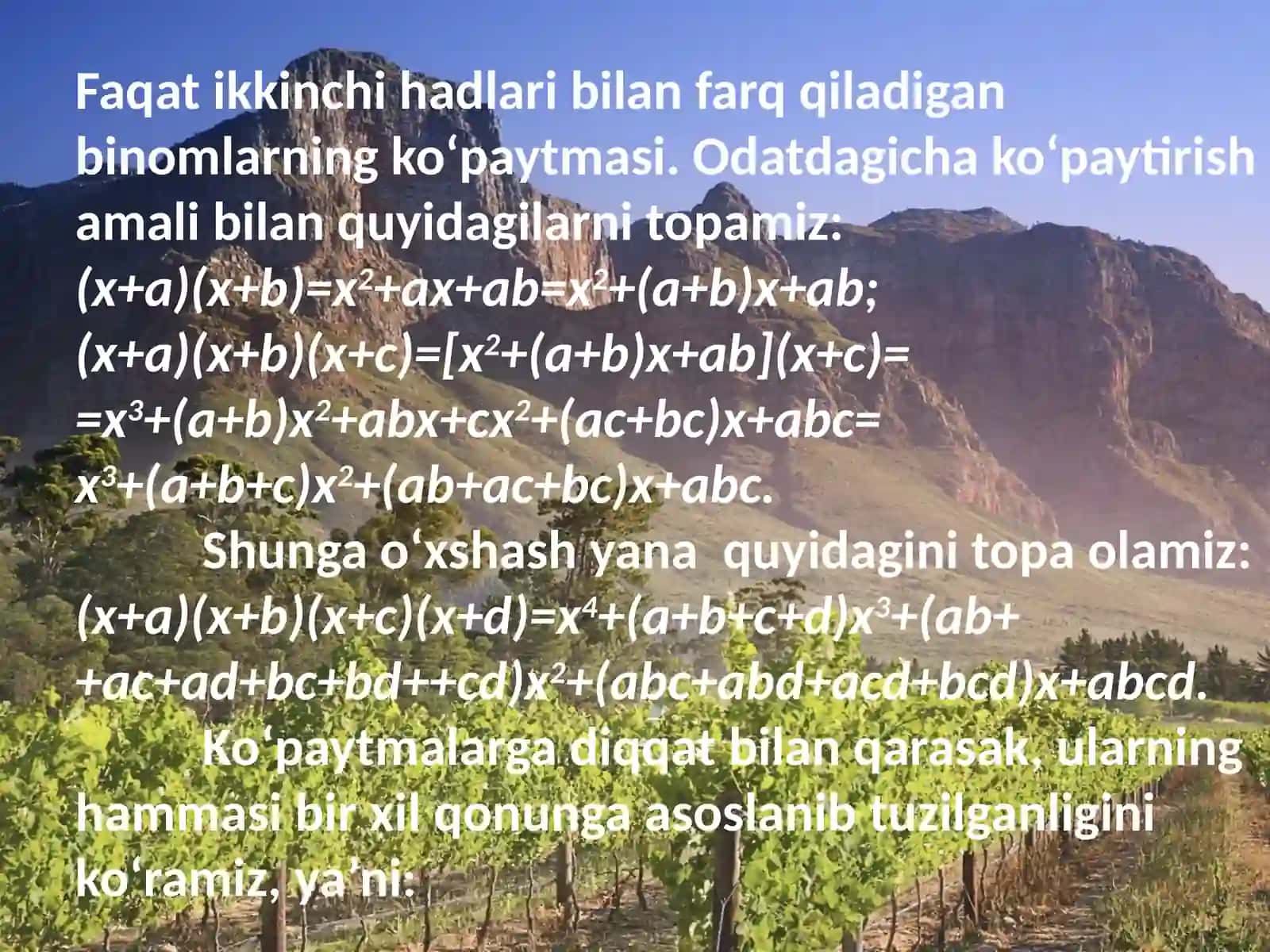 RAYIMJONOVANIGORANING MATEMATIKA FANIDAN MUSTAQILISHI SLAYTI 3