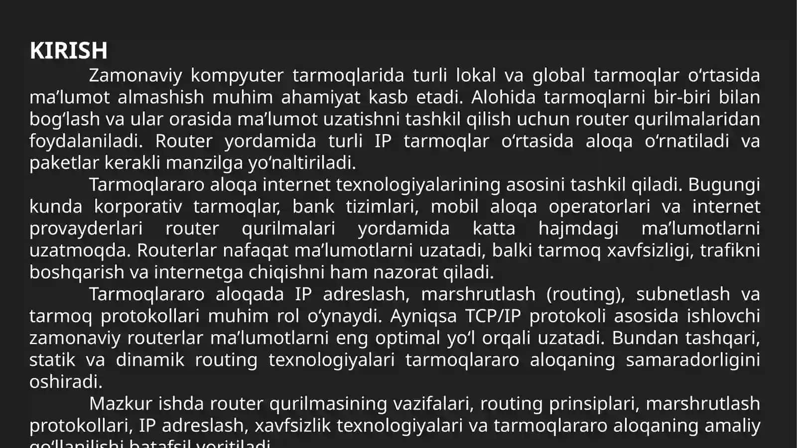 Tarmoqlararo aloqa qilish prinsiplari 3