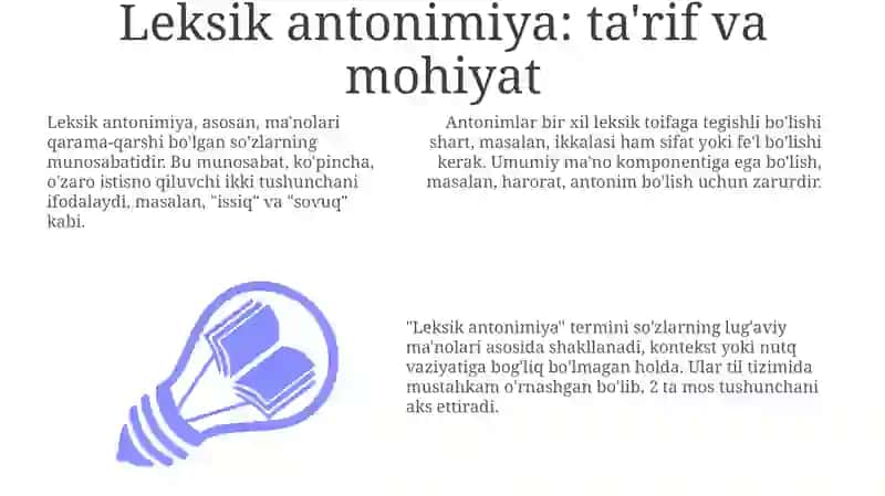 Leksin antonimiya 3